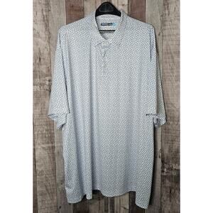 ROUNDTREE & YORKE Performance Golf Polo SHIRT Short Sleeve White Shoe Men 3XBig